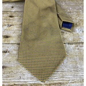Balenciaga Pour Homme Neck‎ Tie Gold Stripe Silk Cotton Blend Italy